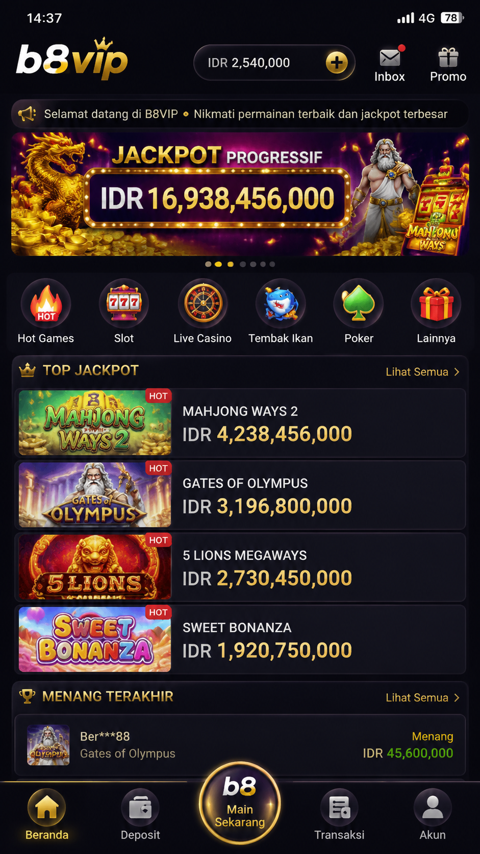 Screenshot 1 b8vip